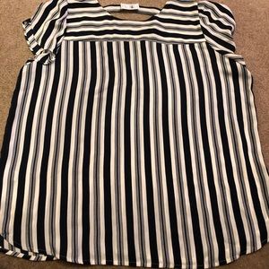 Loft Navy/White Stripe XL Blouse